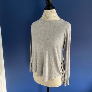 Gray long sleeve shirt